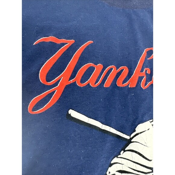 Vintage 90s Glasgow New York Yankees YOUTH BOYS T Shirt Baseball MLB Read - Picture 4 of 10